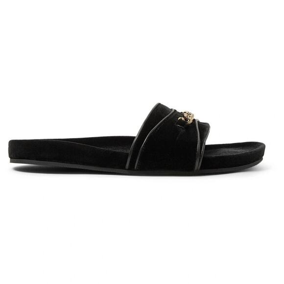 Tom Ford Churchill Chain-Trimmed Velvet Slides - Men - Black size 8 main image 5